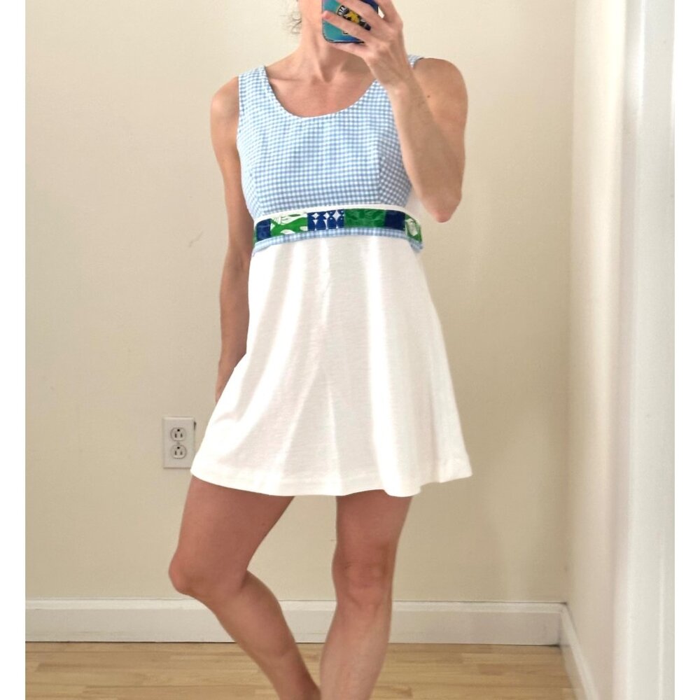 Vintage 70s Handmade Tennis Dress Sleeveless, Tenniscore Preppy Vibes